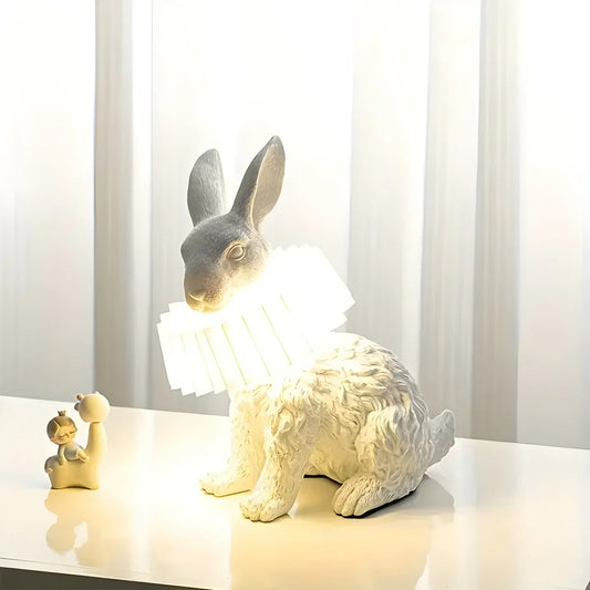 RabbitGleam - Kunstnerisk moderne kaninbordlampe