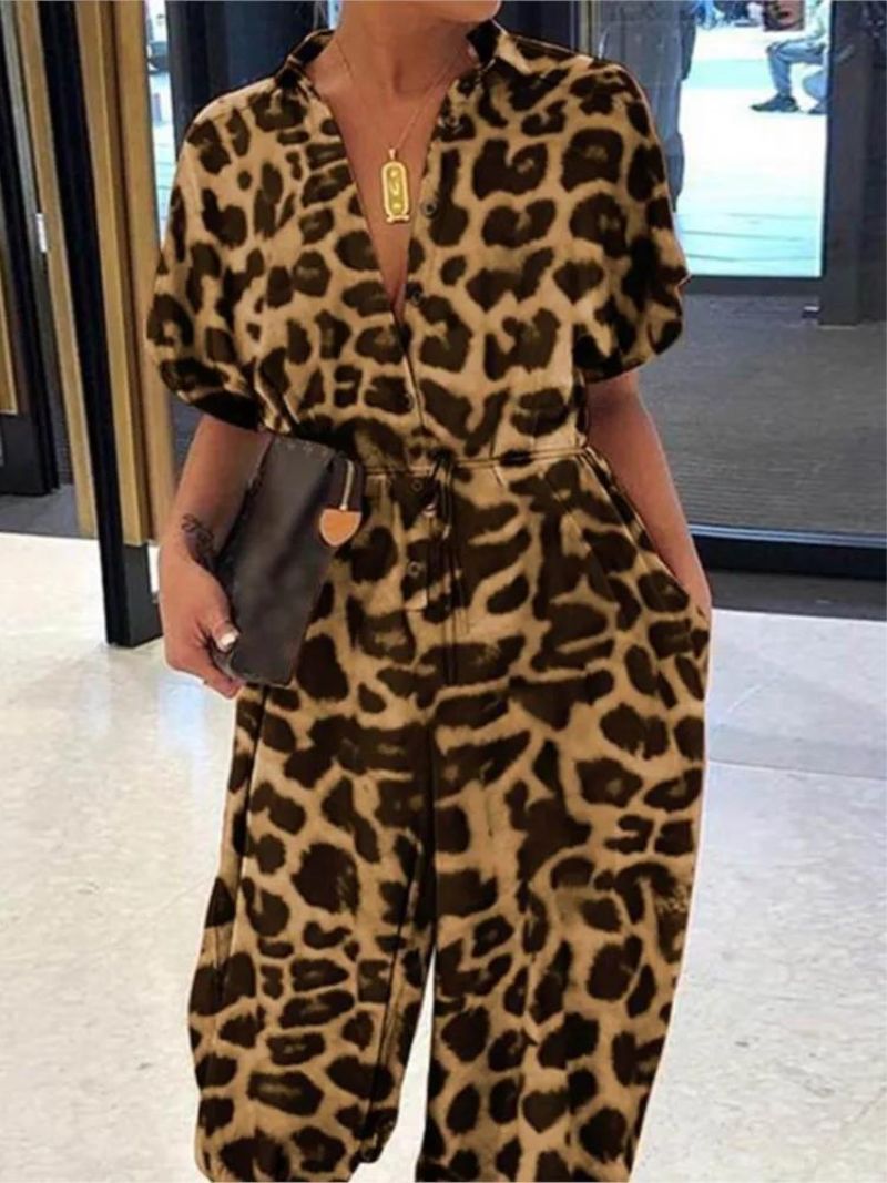 Safina - Chic komfort med jumpsuit med leopardmønster