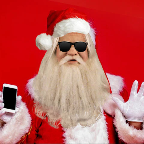 Realistisk Santa Claus maske - Perfekt for å skape et gledelig juleutseende