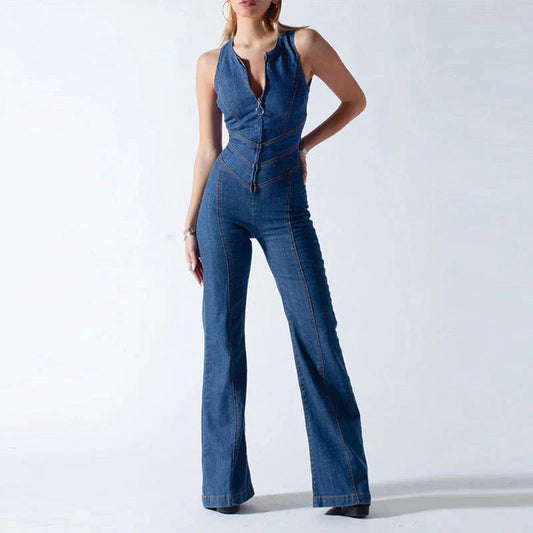 Lyra - Bodycon Ryggløs Hjerte Jumpsuit