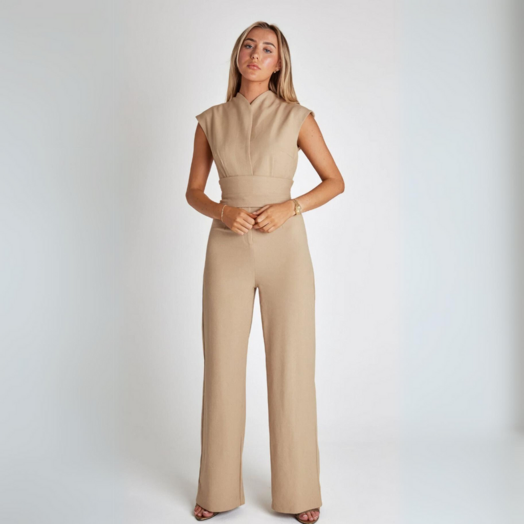 Ariana - Ermeløs Jumpsuit Med Vintage Sjarm