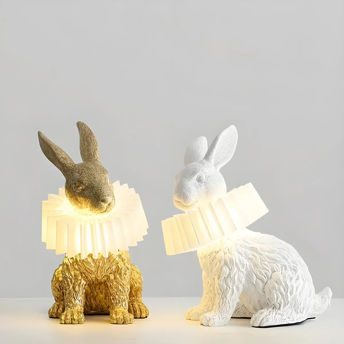 RabbitGleam - Kunstnerisk moderne kaninbordlampe